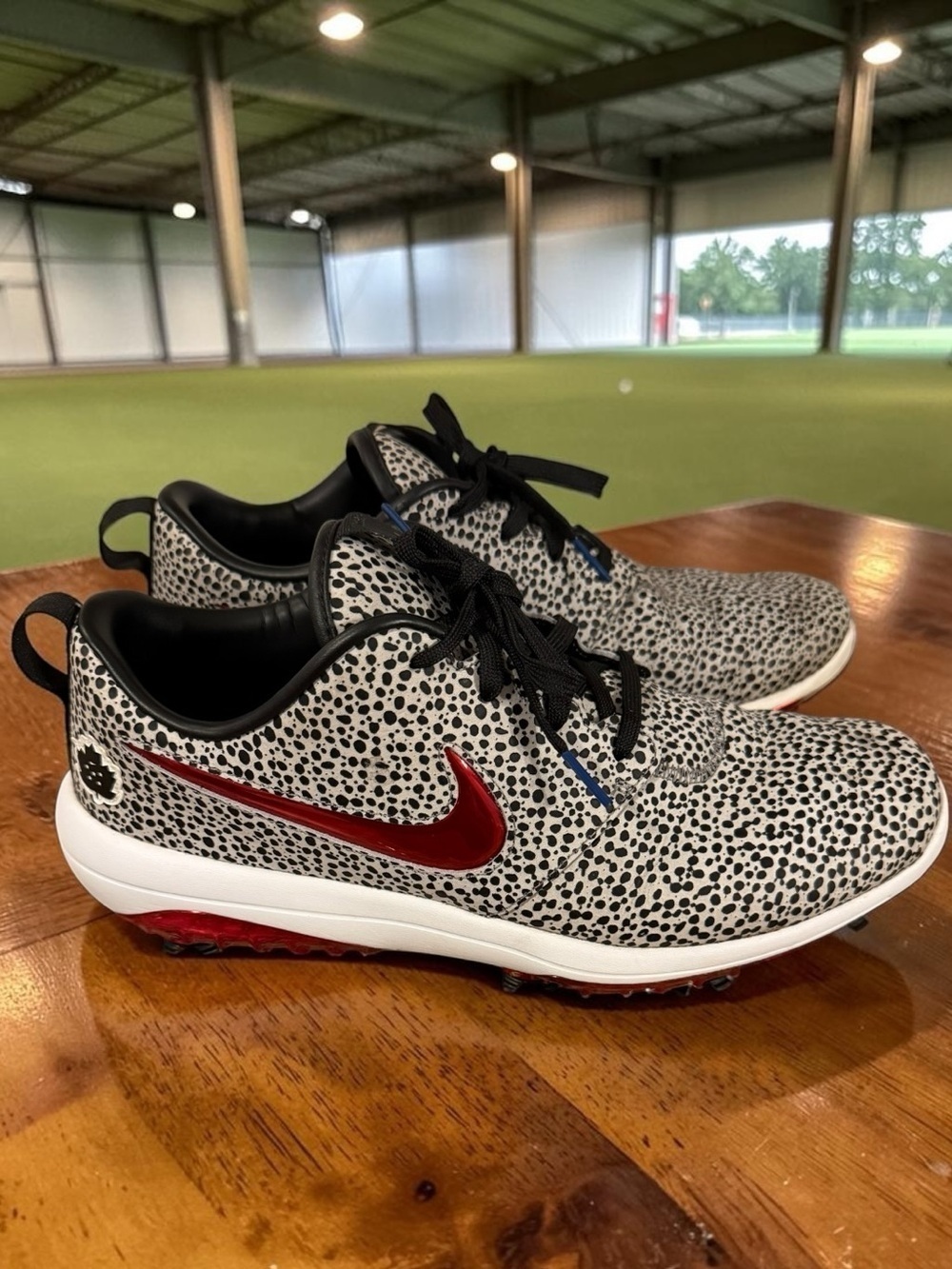 Nike Roshe Tour NRG Safari Bred Golf Shoes Size 10 Leopard Print Spiked Cleats